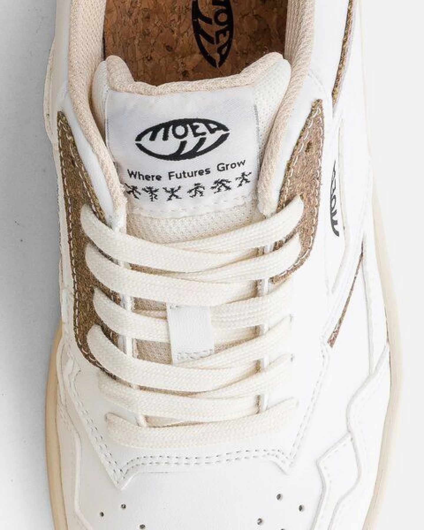 MoEa Sneakers Origin - White & Brown - Palm – Ansicht 3
