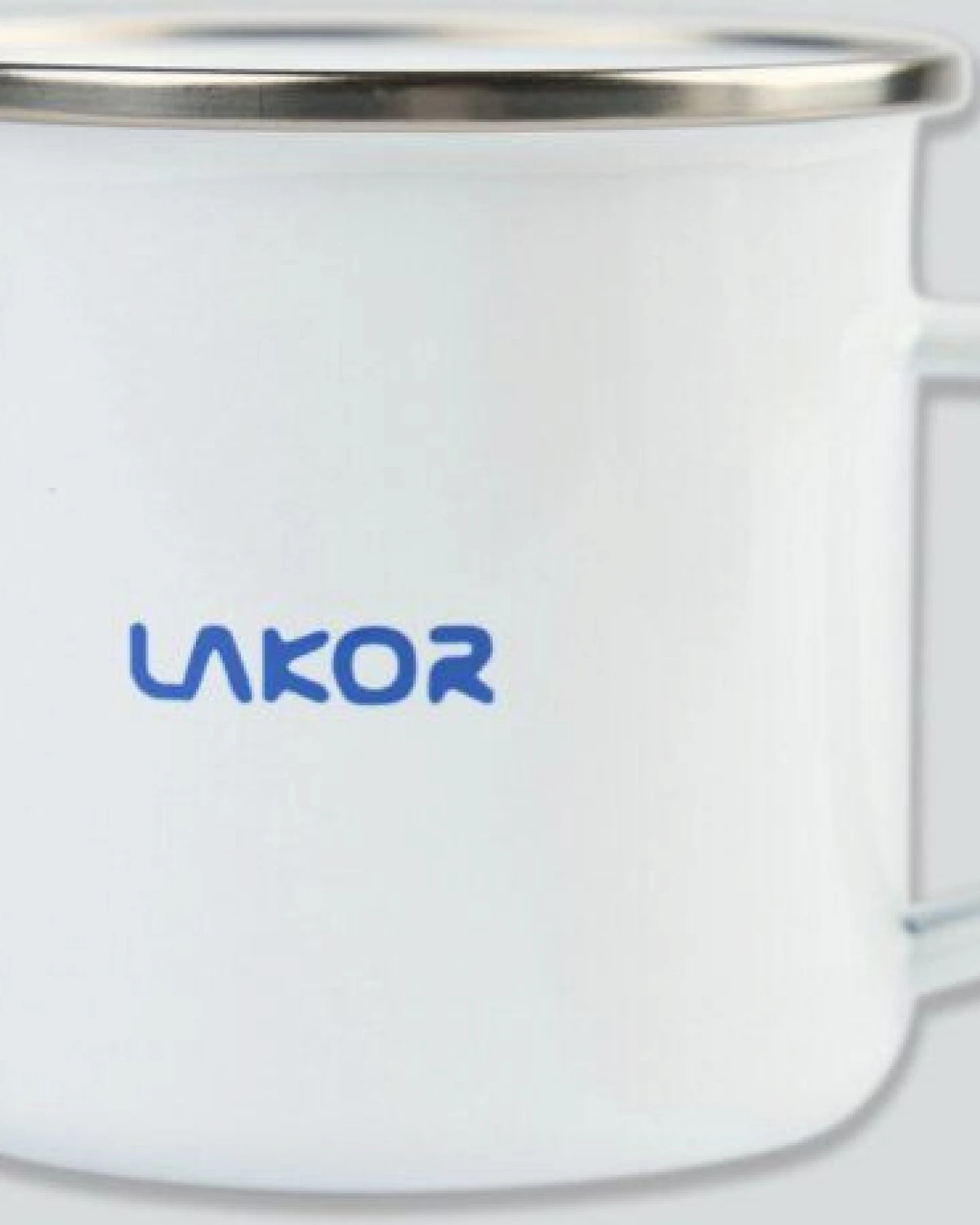 LAKOR Beaver Rafting Emaille Tasse – Ansicht 2