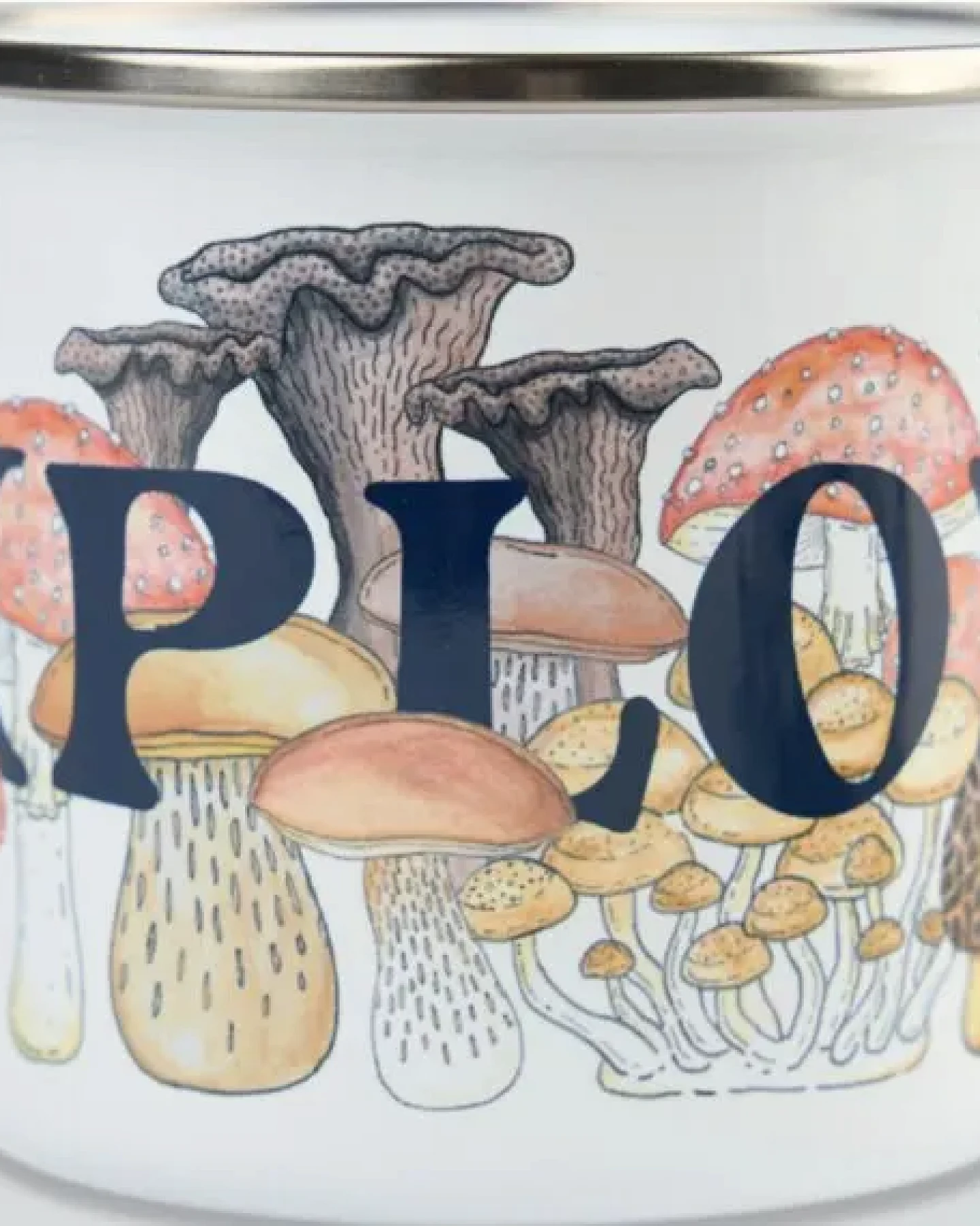 LAKOR Mushroom Forest Emaille Tasse – Ansicht 2