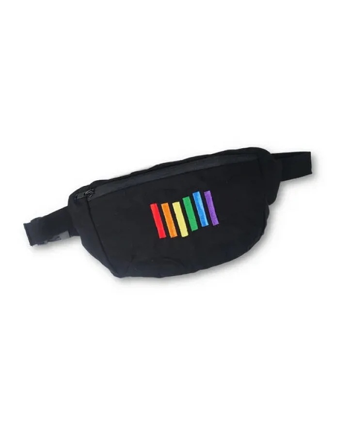 roots of compassion Bauchtasche handbestickt - Pride (queer, Regenbogen, woke)