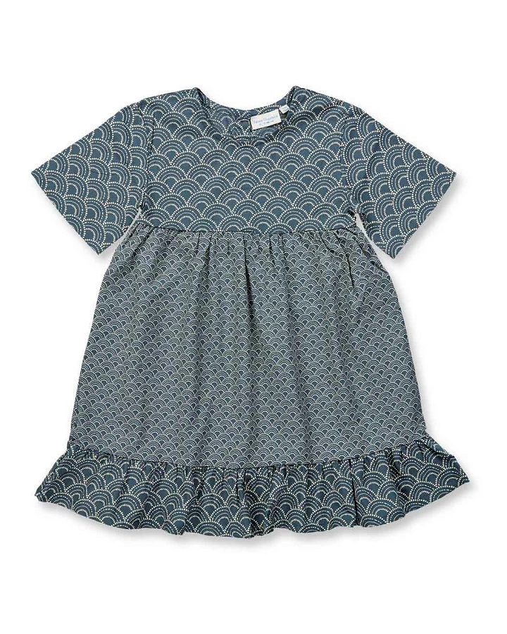 Mädchenkleid mit Wellendruck, Modell NURIA