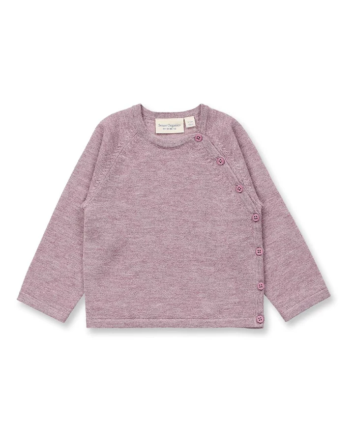 Baby Merino Wickeljacke in mauve mélange, Modell P. PICASSO