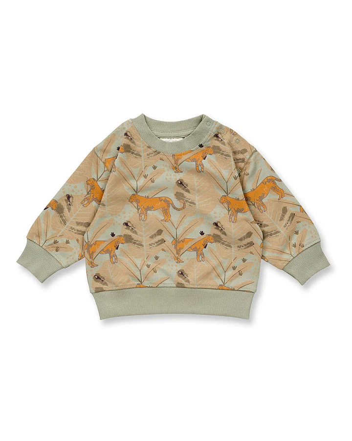 Baby Sweatshirt mit Dschungeldruck, Modell SIAM