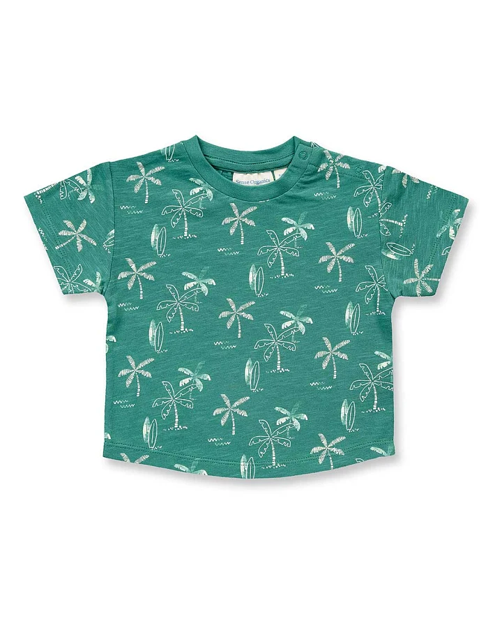 Baby T-Shirt mit Palmen-Druck, Modell EKI