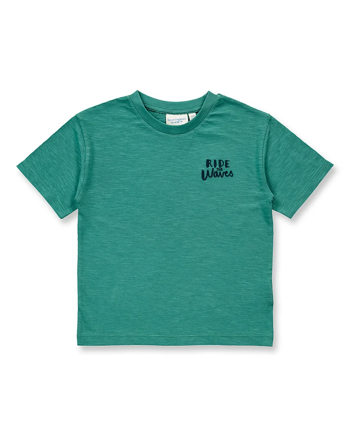 Kinder T-Shirt in smaragdgrün, Modell ANTON