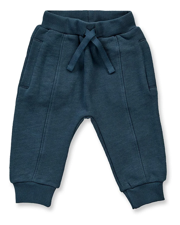 Baby Sweathose in dunklem Petrol, Modell HAUKE