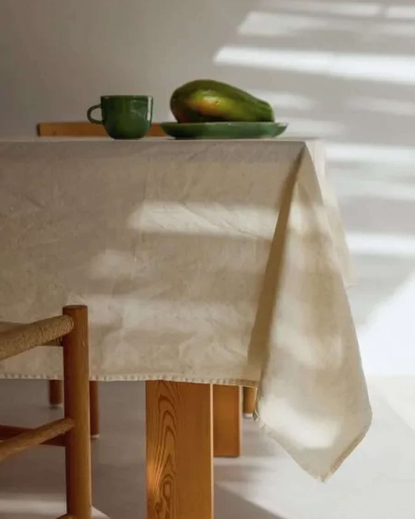 Onomao x erlich textil Tischdecke aus Bio-Baumwolle, Leinen Mix, made in Europe – Ansicht 2