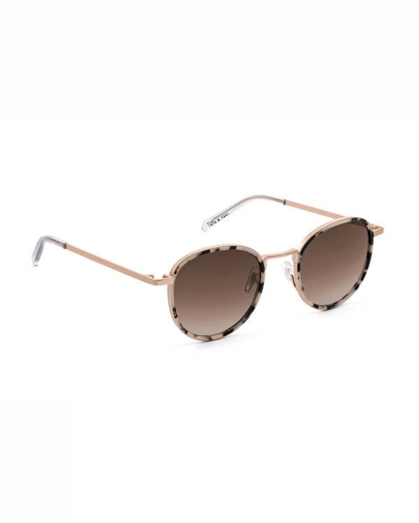 TAKE A SHOT Runde Sonnenbrille aus Edelstahl mit ECO Acetate - Ada Kollektion – Ansicht 2