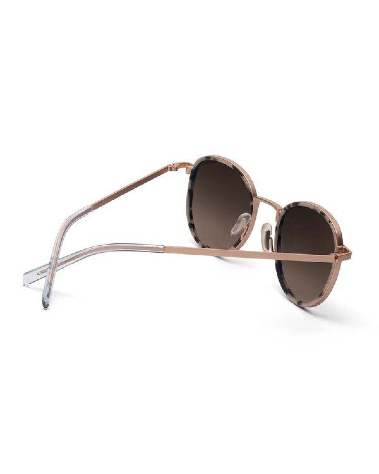 TAKE A SHOT Runde Sonnenbrille aus Edelstahl mit ECO Acetate - Ada Kollektion – Ansicht 3
