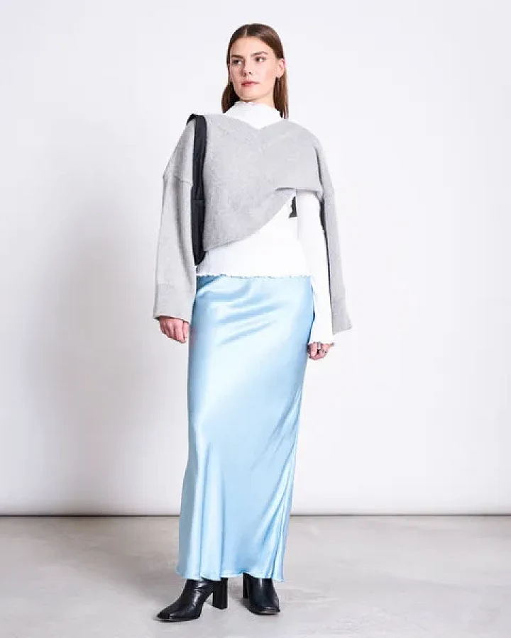 JAN N JUNE Veganer Seidener Maxi Rock SERIN