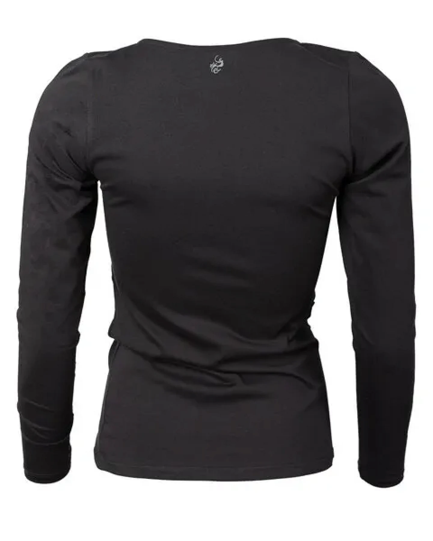 Alma & Lovis Langarmshirt mit Wasserfallausschnitt – Ansicht 2