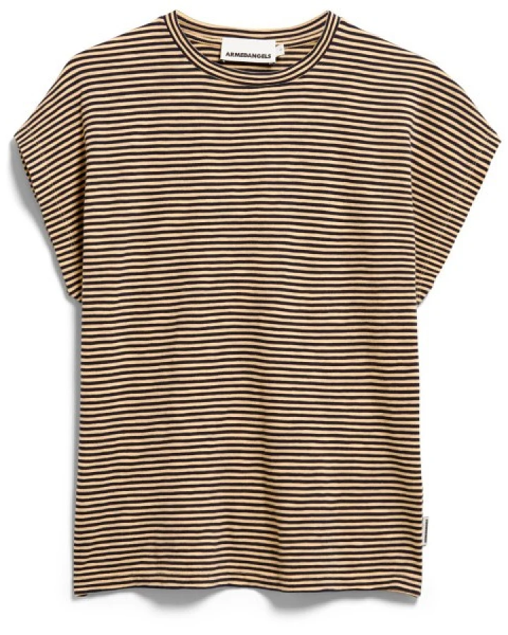 ARMEDANGELS - Women's Slub Jersey Stripe - T-Shirt Gr L braun/beige