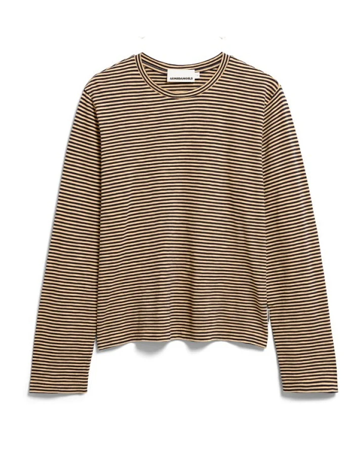 ARMEDANGELS - Women's Slub Jersey Stripe Longsleeve - Longsleeve Gr L braun/beige
