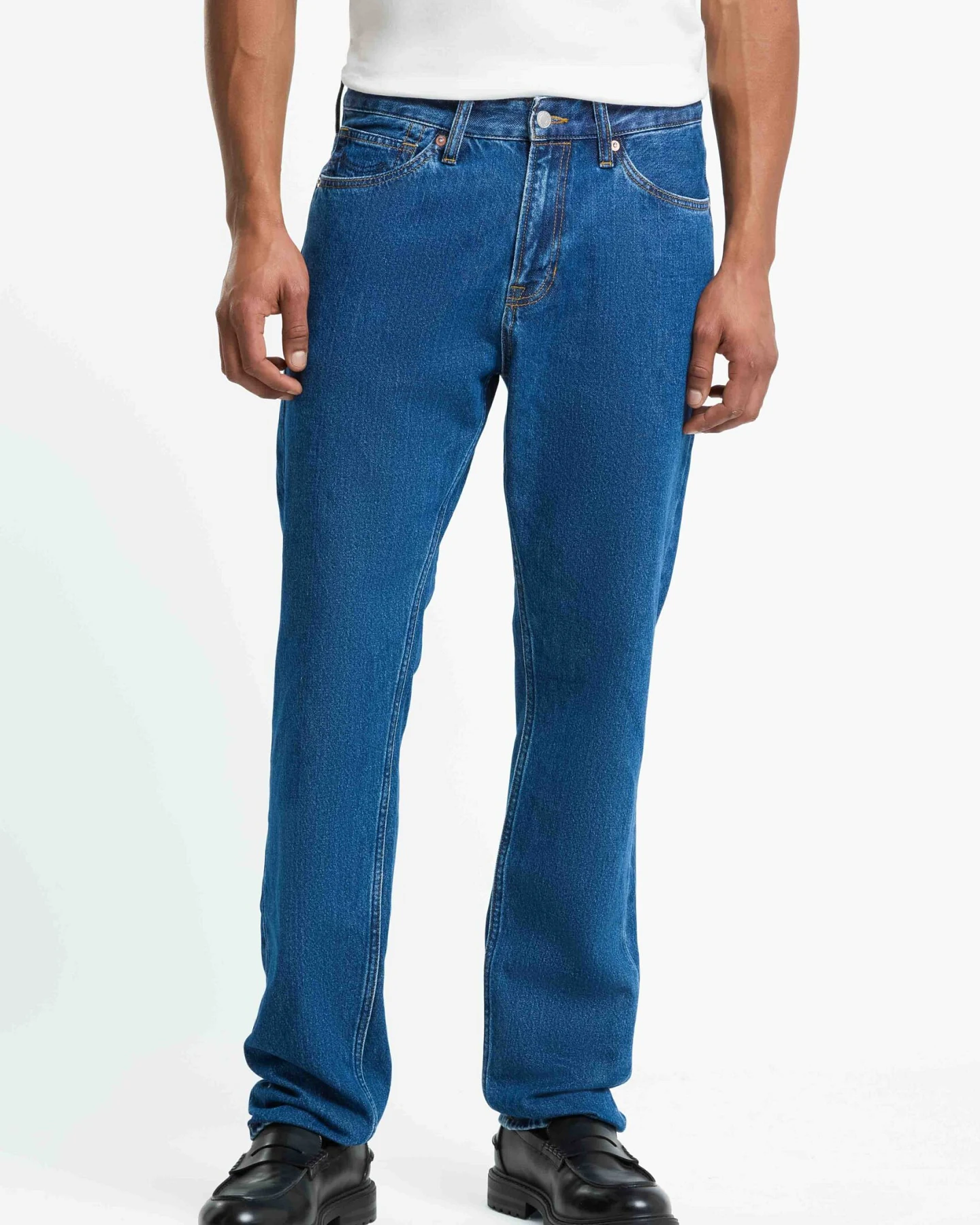 Kings of Indigo Herren vegan Jeans Addo Natural Stretch Dunkel Gewaschen – Ansicht 2