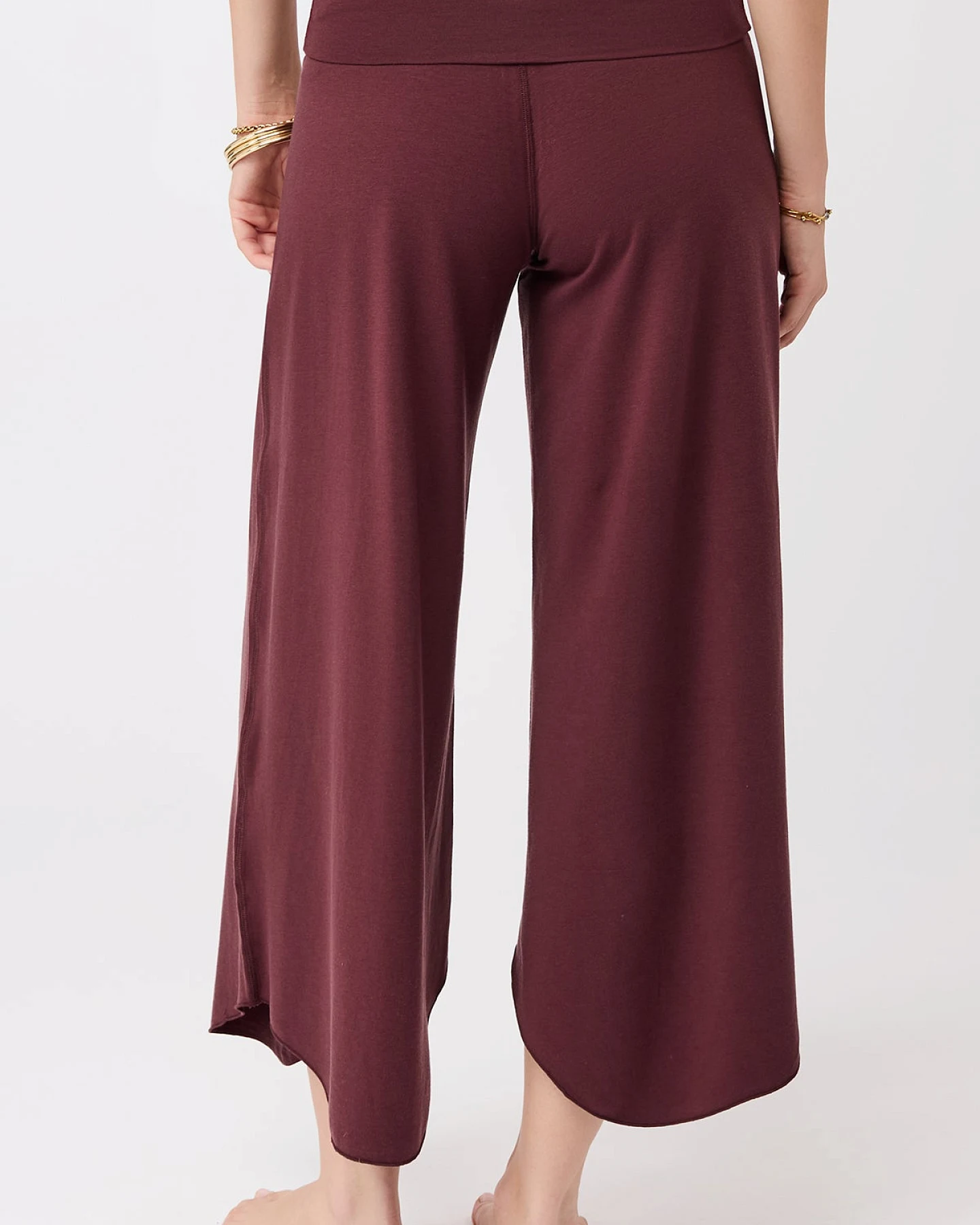 MANDALA Damen vegan Hose Tulip Ruby – Ansicht 2
