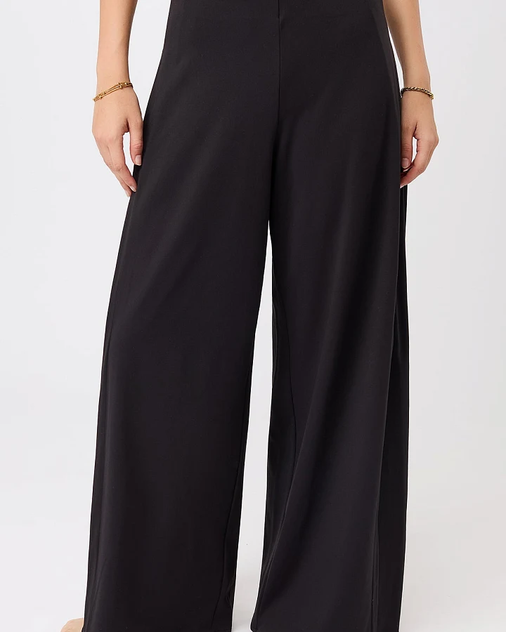 MANDALA Damen vegan Hose Extra Wide Schwarz