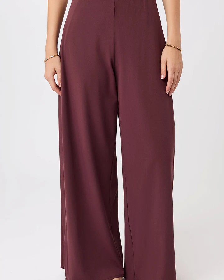MANDALA Damen vegan Hose Extra Wide Ruby