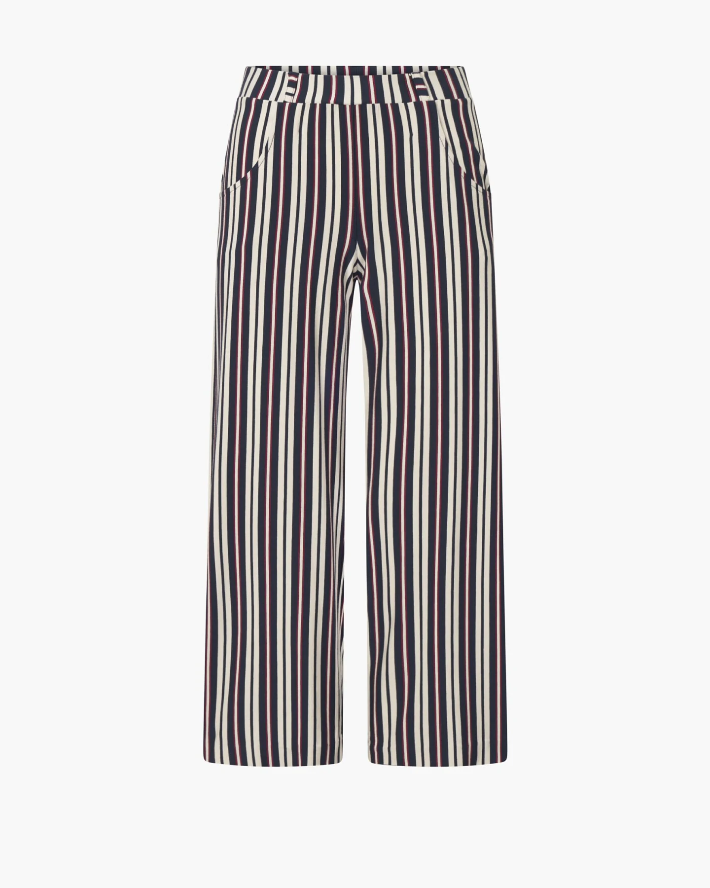 LAURIE Damen vegan Hose Donna Loose Jersey Crop Nautical Stripe – Ansicht 2
