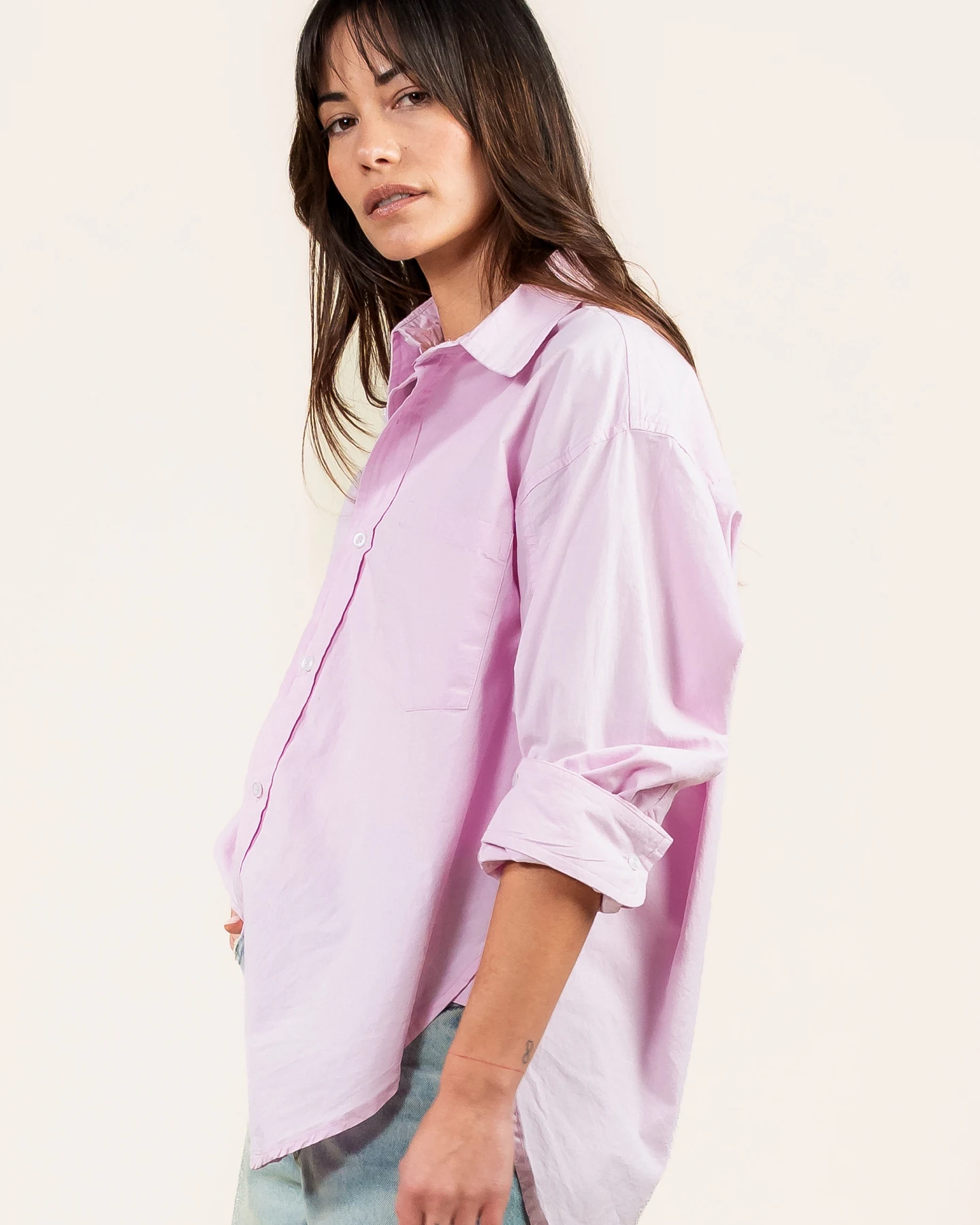 Kuyichi Damen vegan Bluse Ava Hellrosa – Ansicht 2