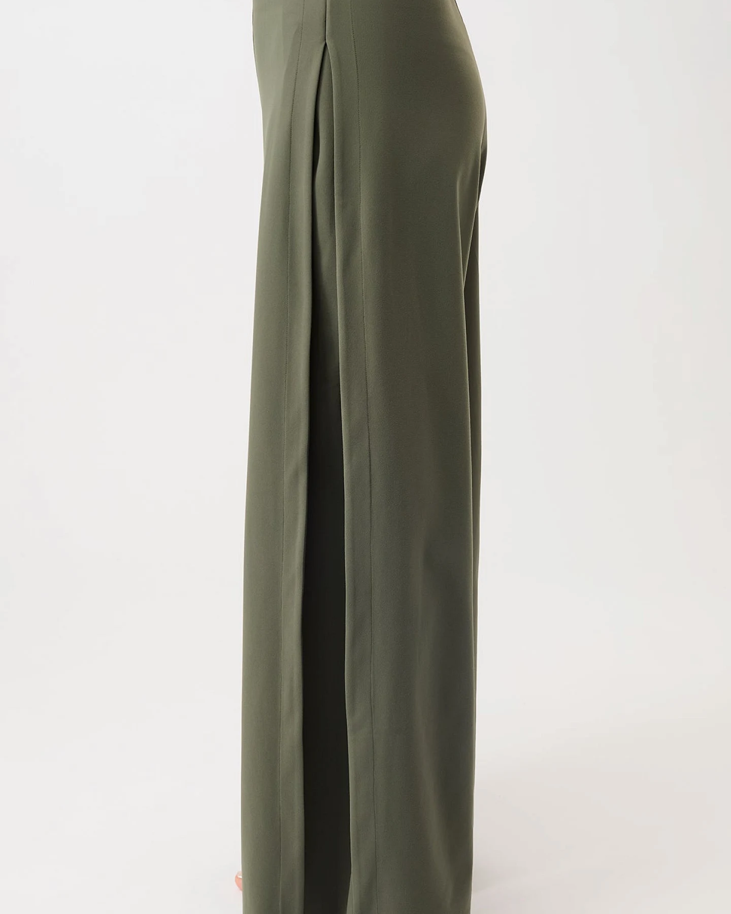 MANDALA Damen vegan Hose Extra Wide Blattgrün – Ansicht 2