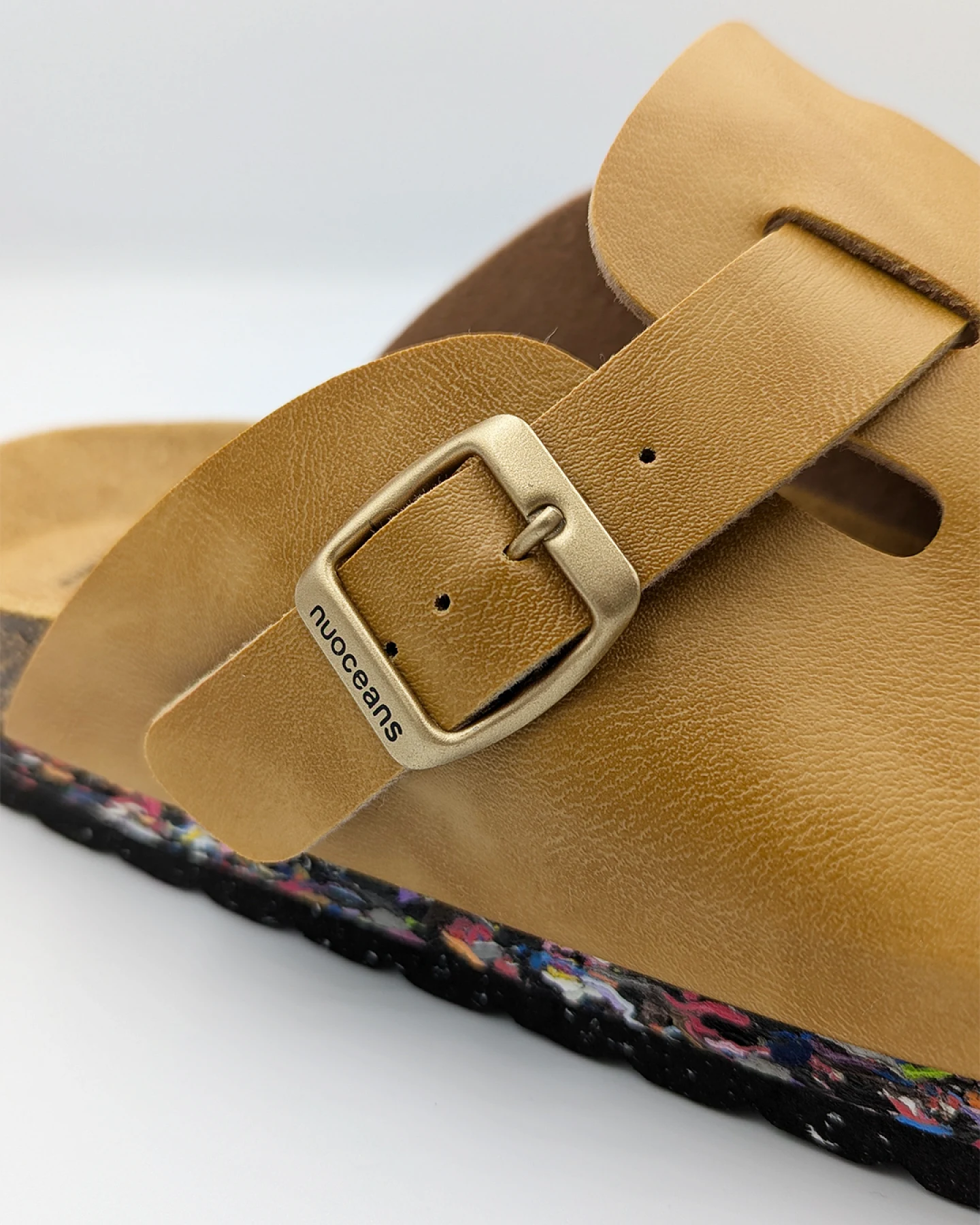Nuoceans Herren vegan Clogs Bernstein Dunkelgelb – Ansicht 2