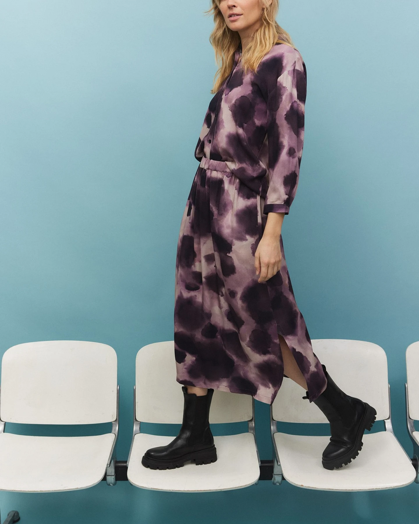 Bluse Cypress Waterfall Lila – Ansicht 5