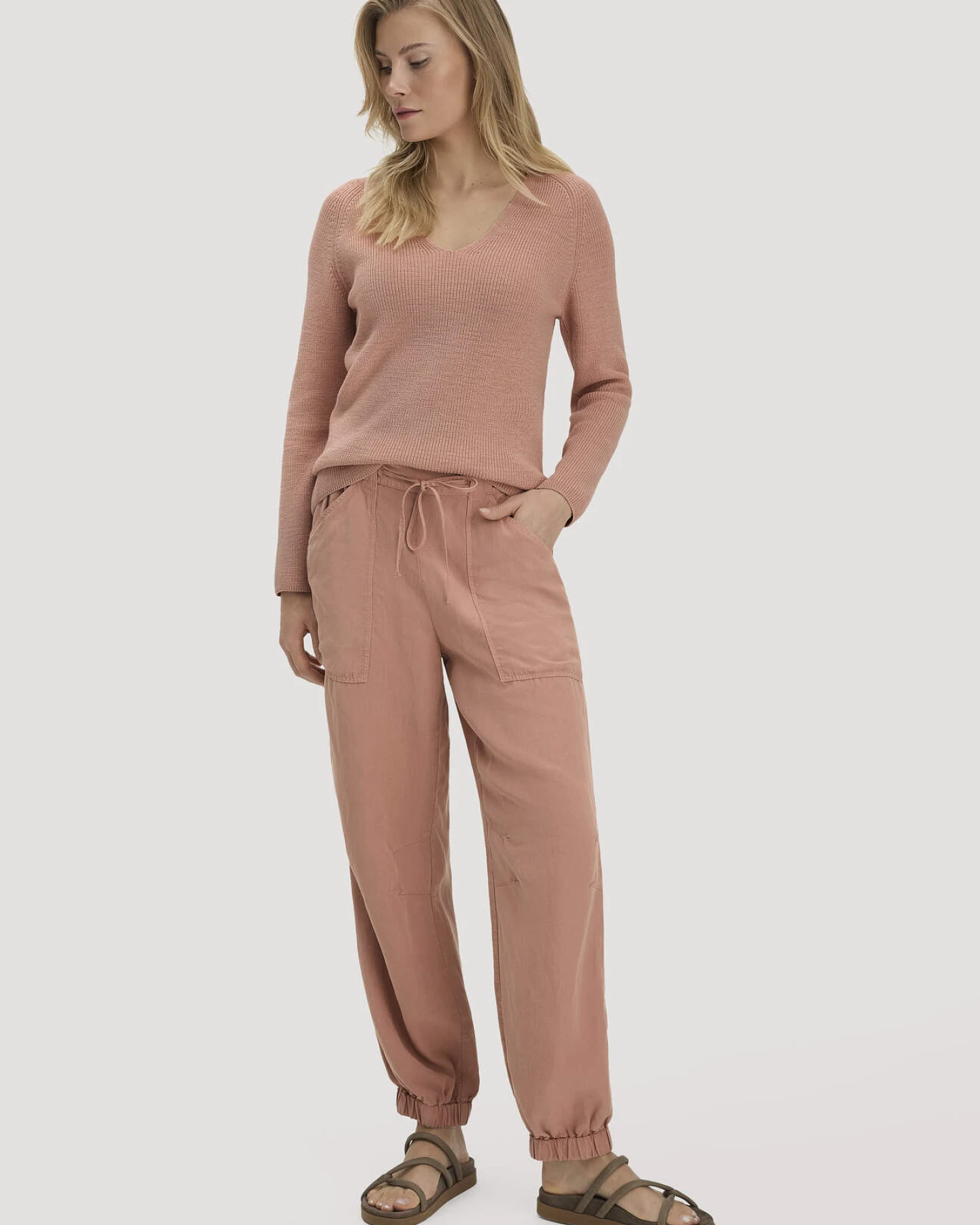 hessnatur Damen Strick Pullover Regular aus Bio-Baumwolle - rosa - Größe XS – Ansicht 2