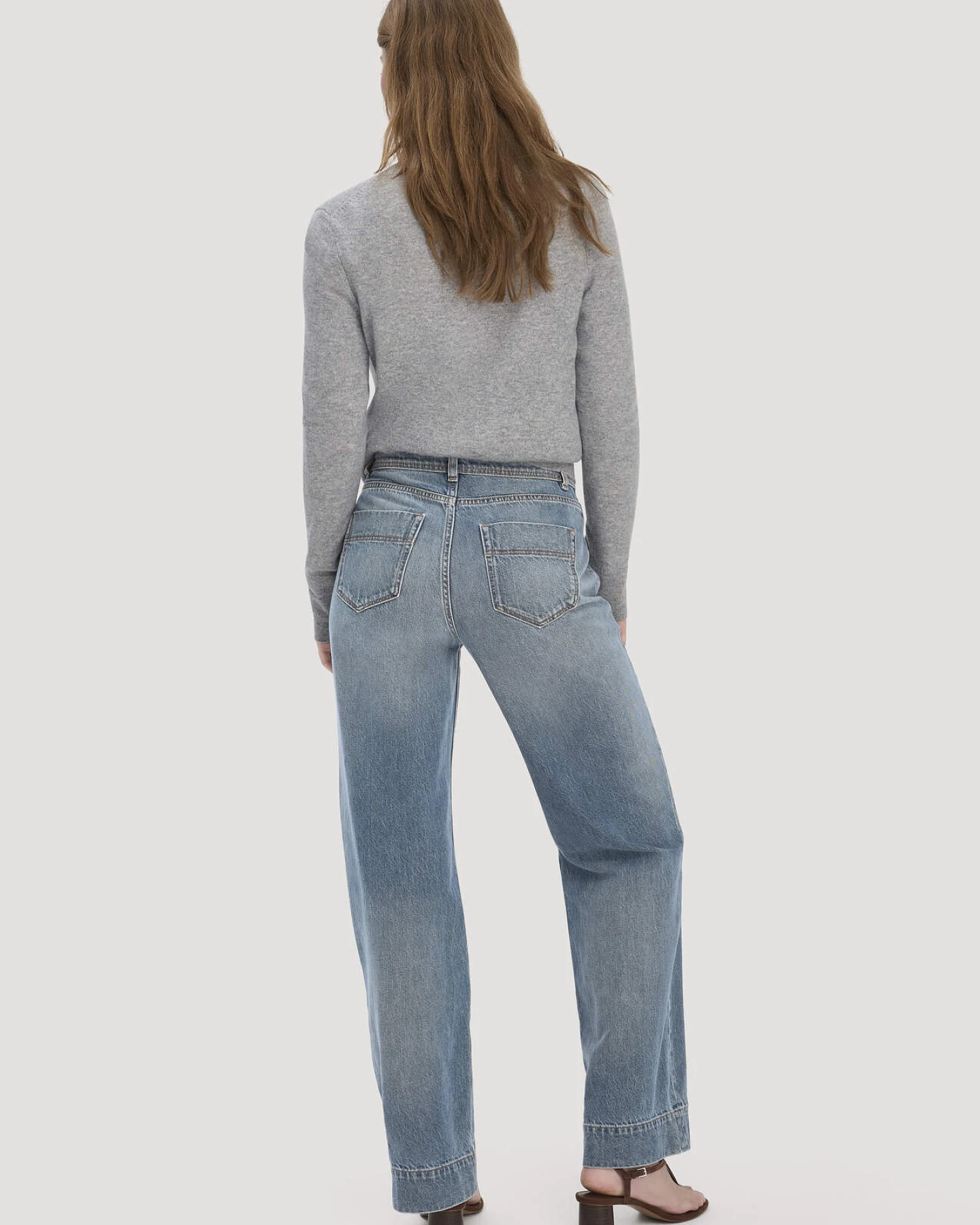 hessnatur Damen Jeans GIERA Straight Relaxed aus Bio-Denim - blau - Größe 32/34 – Ansicht 2
