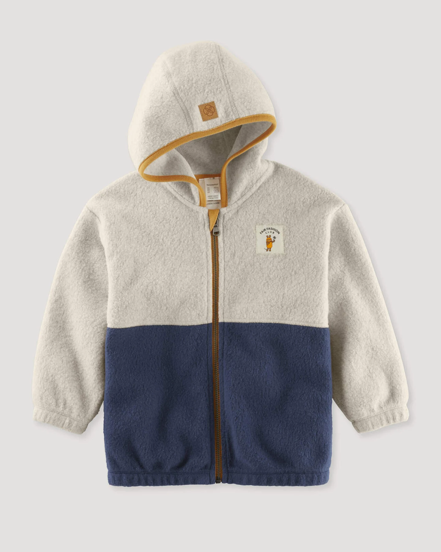 hessnatur Baby Fleece Jacke DIE MAUS aus Bio-Baumwolle - blau - Größe 74/80 – Ansicht 2