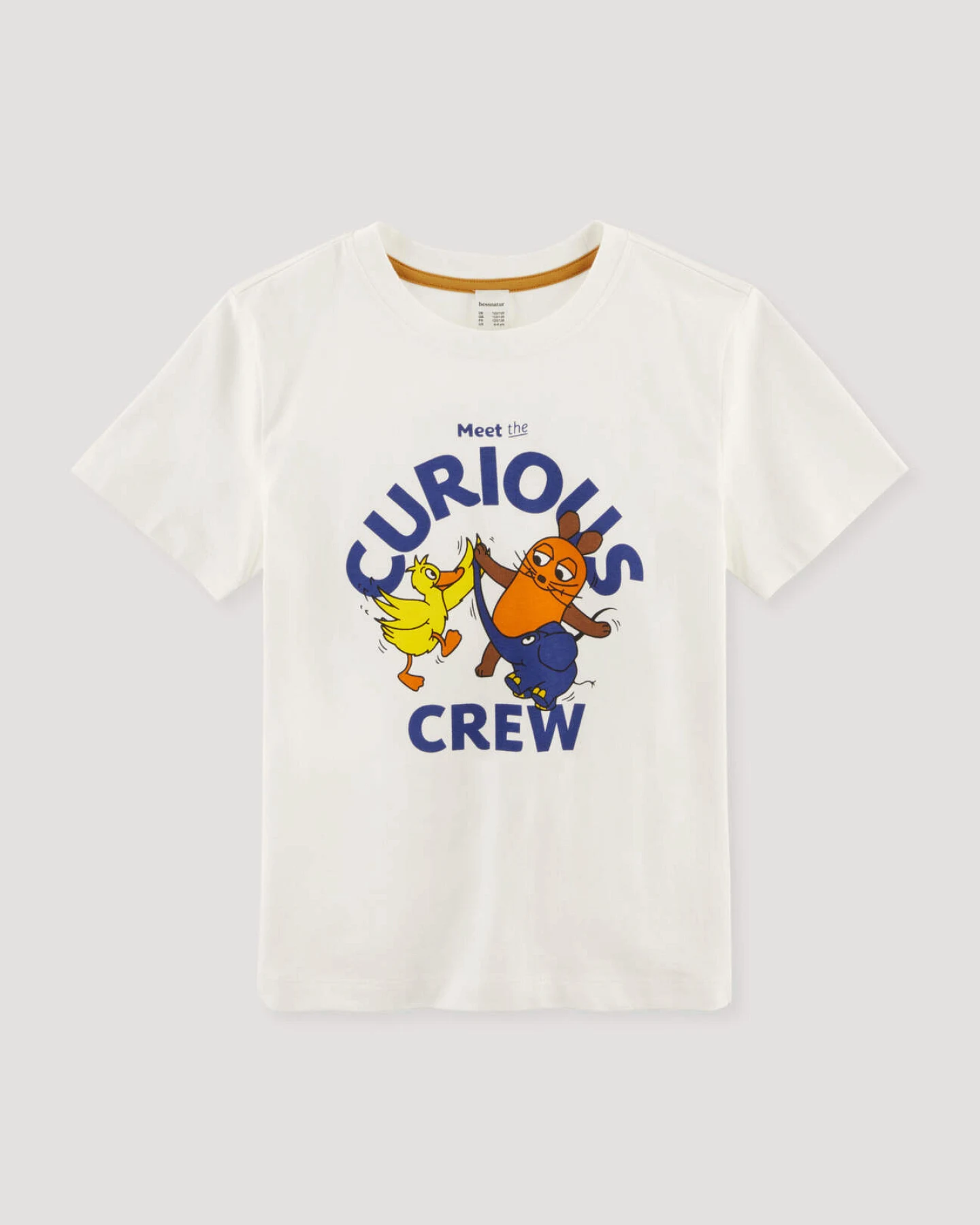 hessnatur Kinder T-Shirt DIE MAUS aus Bio-Baumwolle mit recycelter Baumwolle - weiß - Größe 110/116 – Ansicht 2