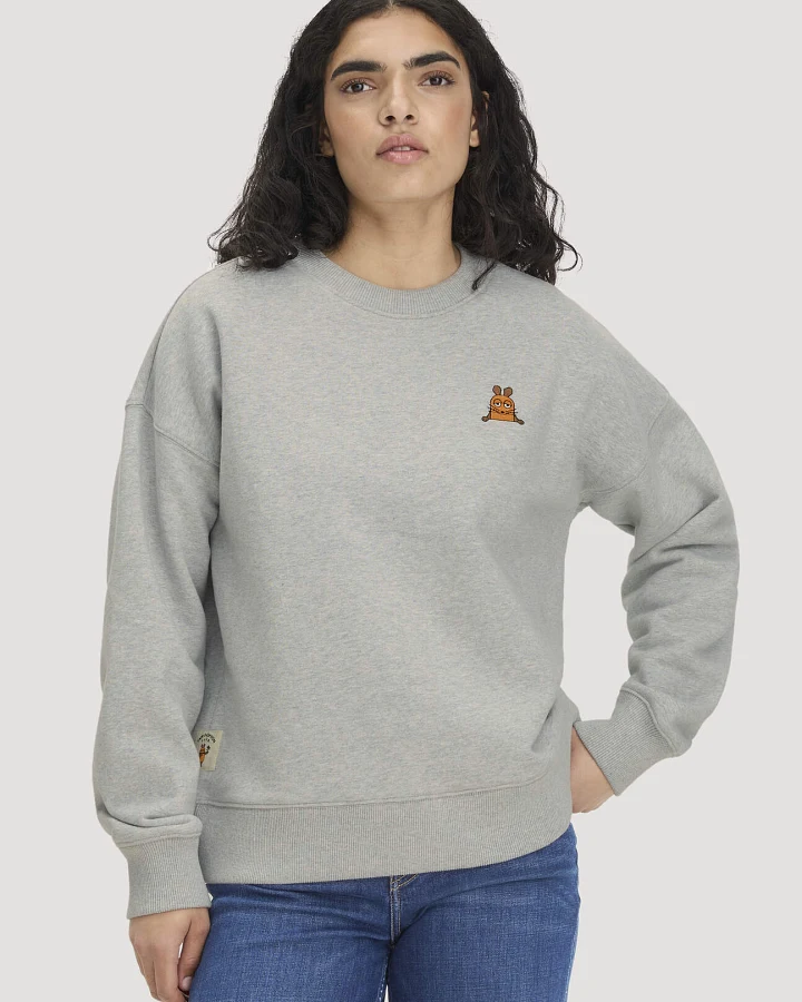 hessnatur Damen Sweatshirt DIE MAUS Oversize aus Bio-Baumwolle mit recycelter Baumwolle - grau - Größe L