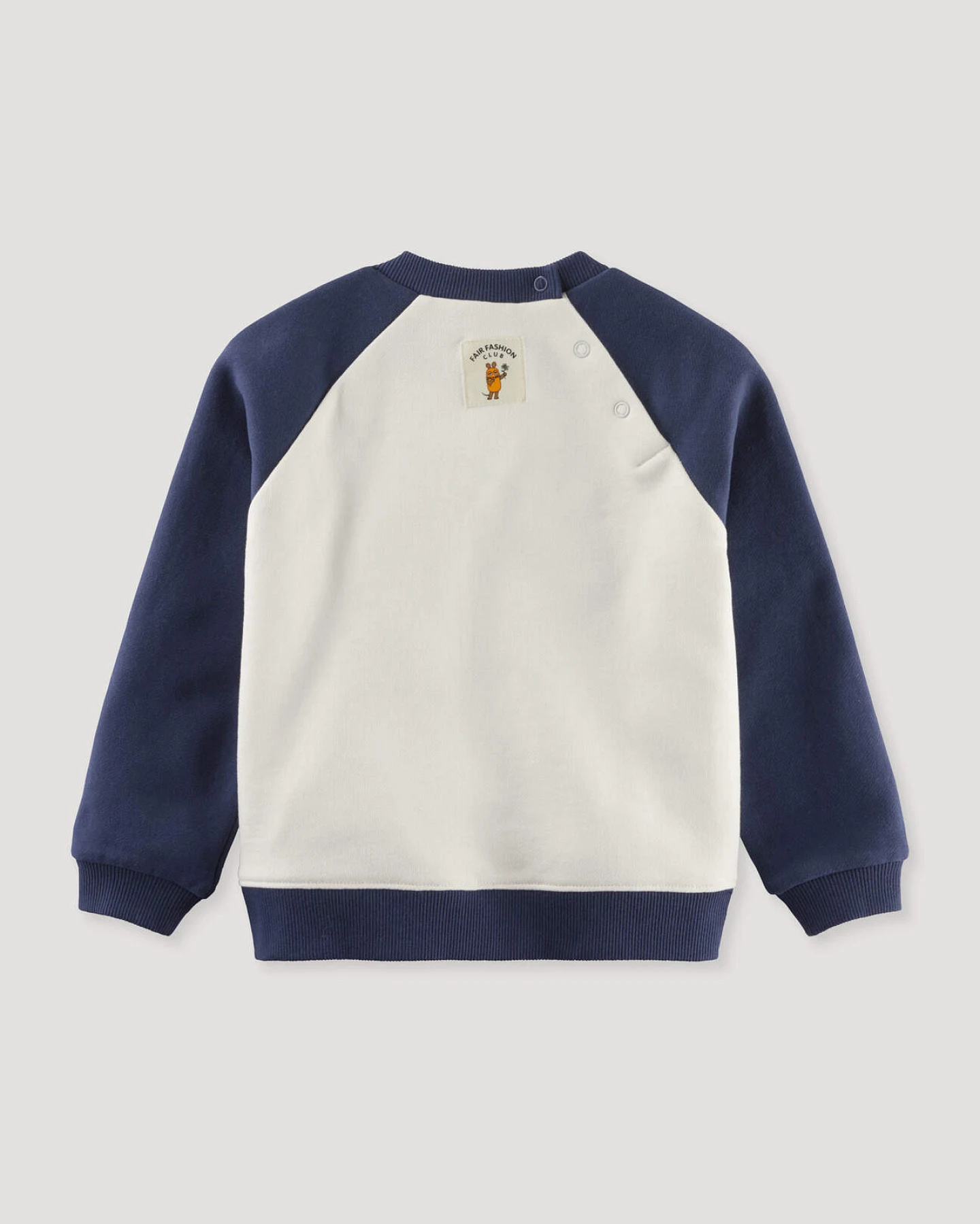 hessnatur Baby Sweatshirt DIE MAUS Regular aus Bio-Baumwolle mit recycelter Baumwolle - blau - Größe 74/80 – Ansicht 2
