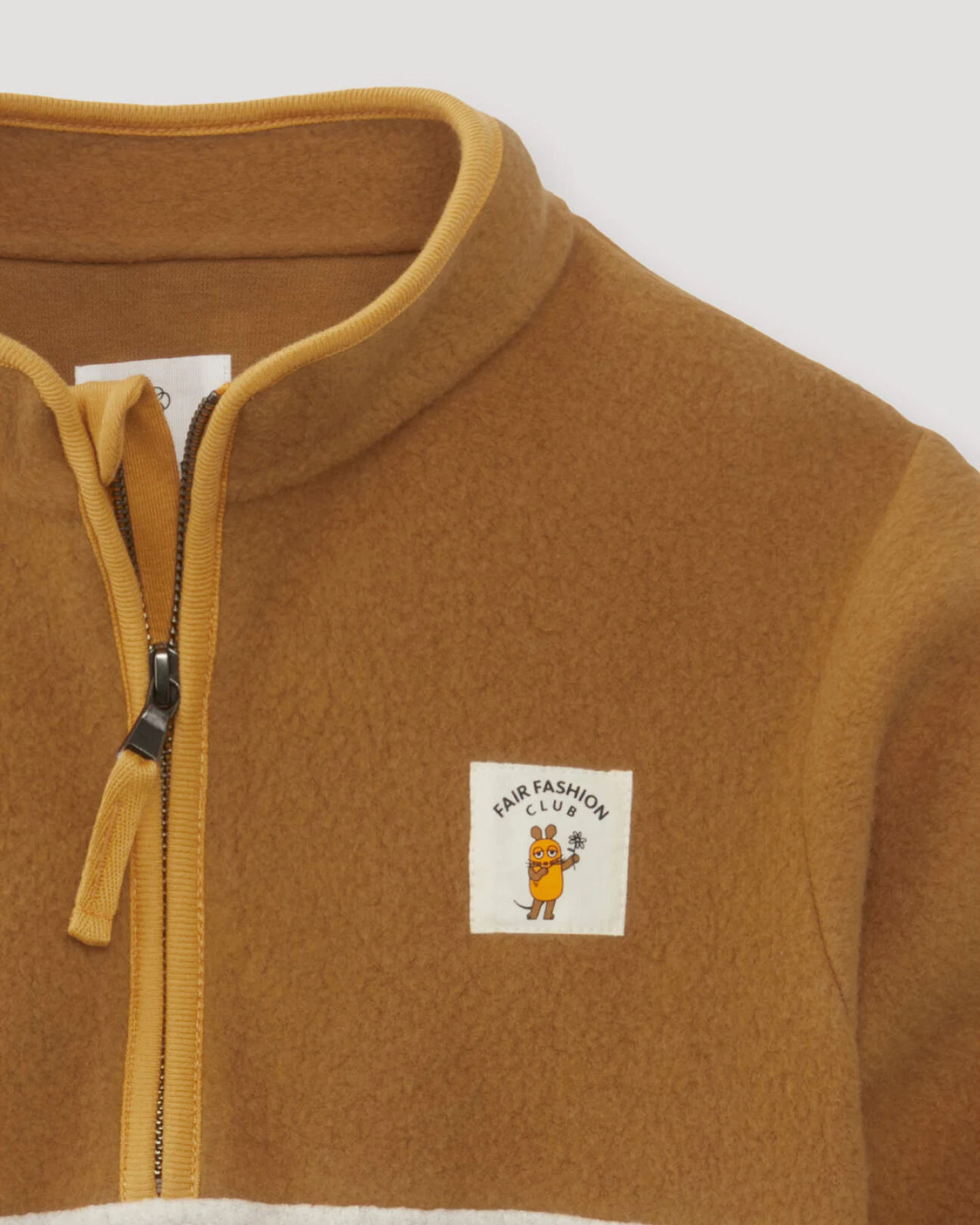hessnatur Kinder Fleece Sweatshirt DIE MAUS aus Bio-Baumwolle - braun - Größe 122/128 – Ansicht 3