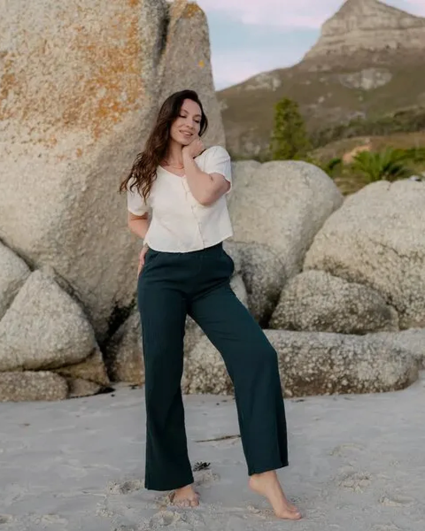 NORDLICHT Musselin Hose Leja Lang aus 100% Bio-Baumwolle – Ansicht 3