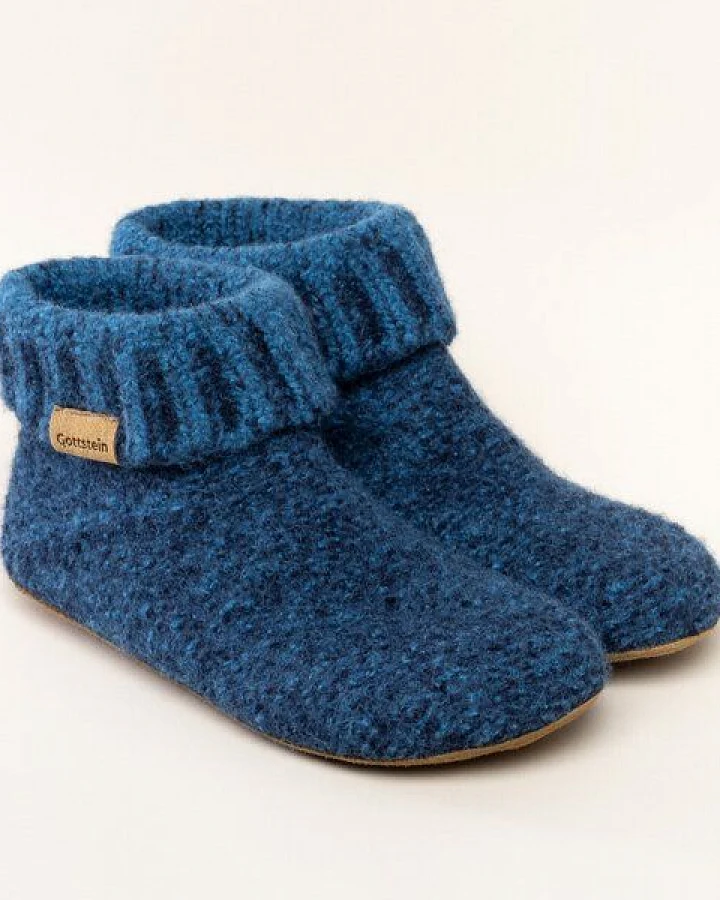 Gottstein Hüttenschuh Knit Boot aus 100% Schurwolle - Filz-Hausschuh made in Tirol