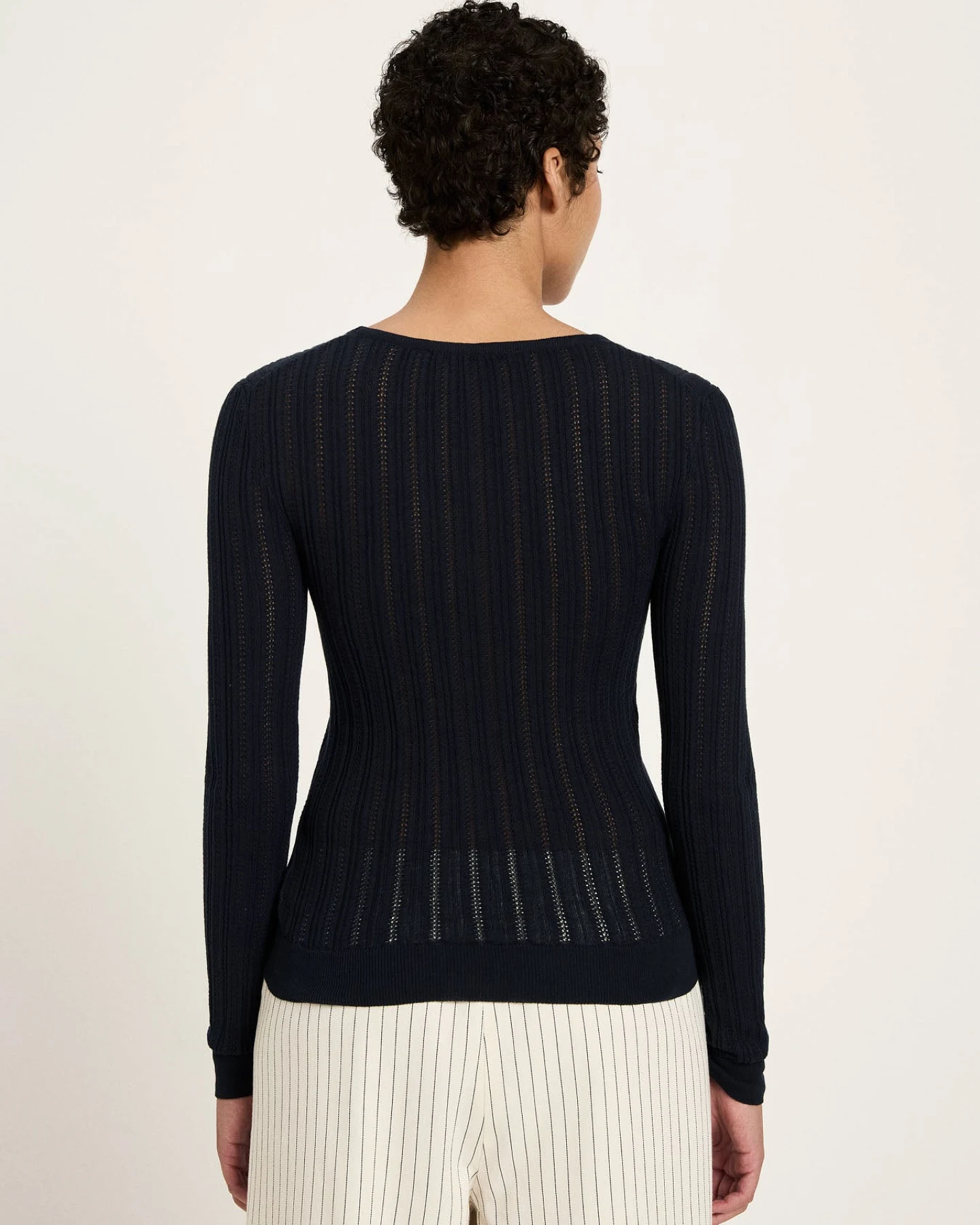 Pointelle-Pullover (GOTS) – Ansicht 4