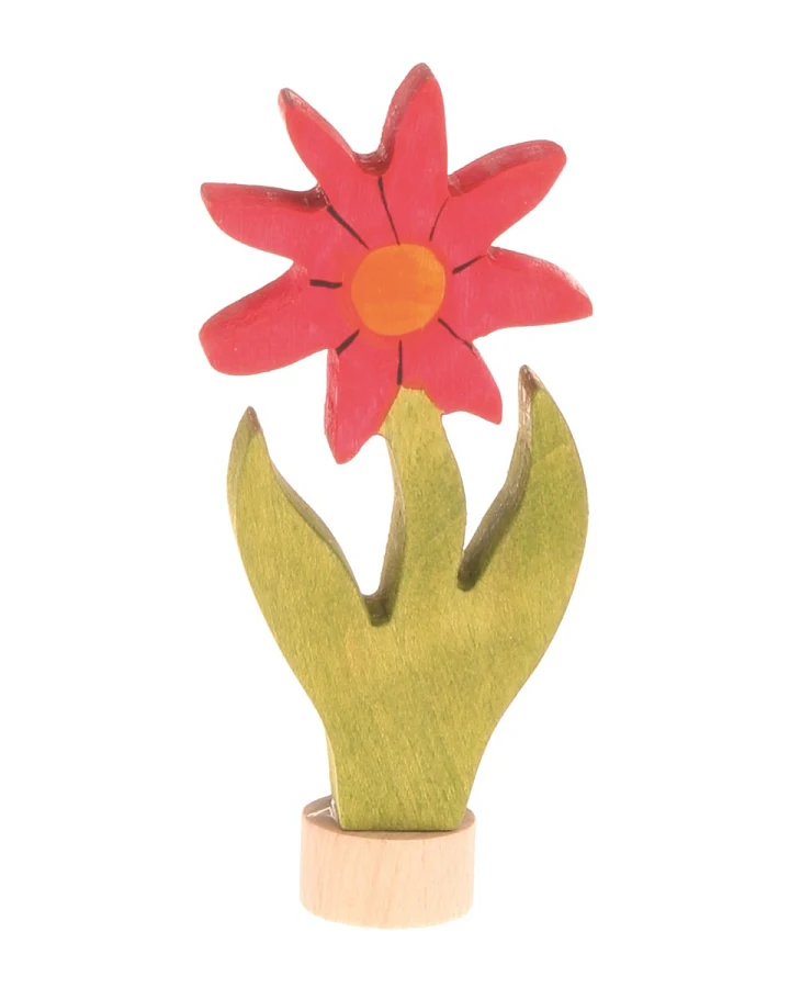 Produktseite: Grimms Aster Steckfigur aus Lindenholz, bunt lasiert Höhe 8 cm