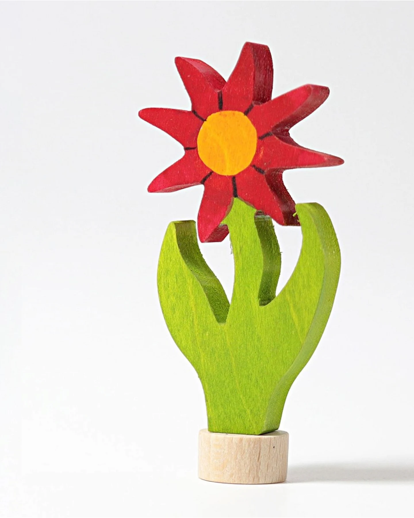 Grimms Aster Steckfigur aus Lindenholz, bunt lasiert Höhe 8 cm – Ansicht 2