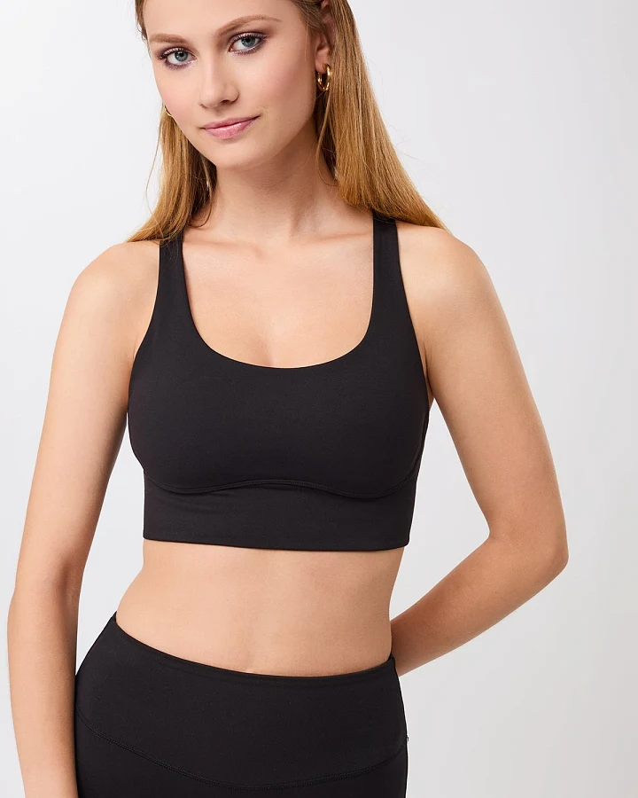 MANDALA Damen vegan Sport Bh Schwarz