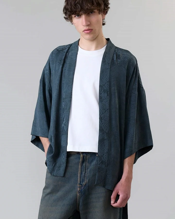 Yahmo Herren vegan Kimono Erich Eclipse Blau