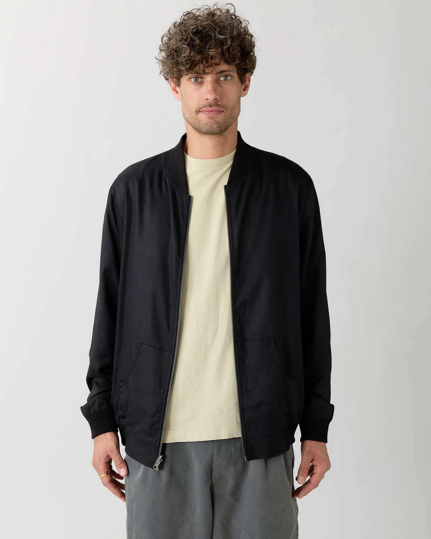 Yahmo Herren vegan Jacke Bomber Reversible Laslo Smaragd/Schwarz – Ansicht 2