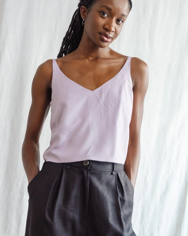 Jyoti - Fair Works Damen vegan Crop Top Iyani Flieder