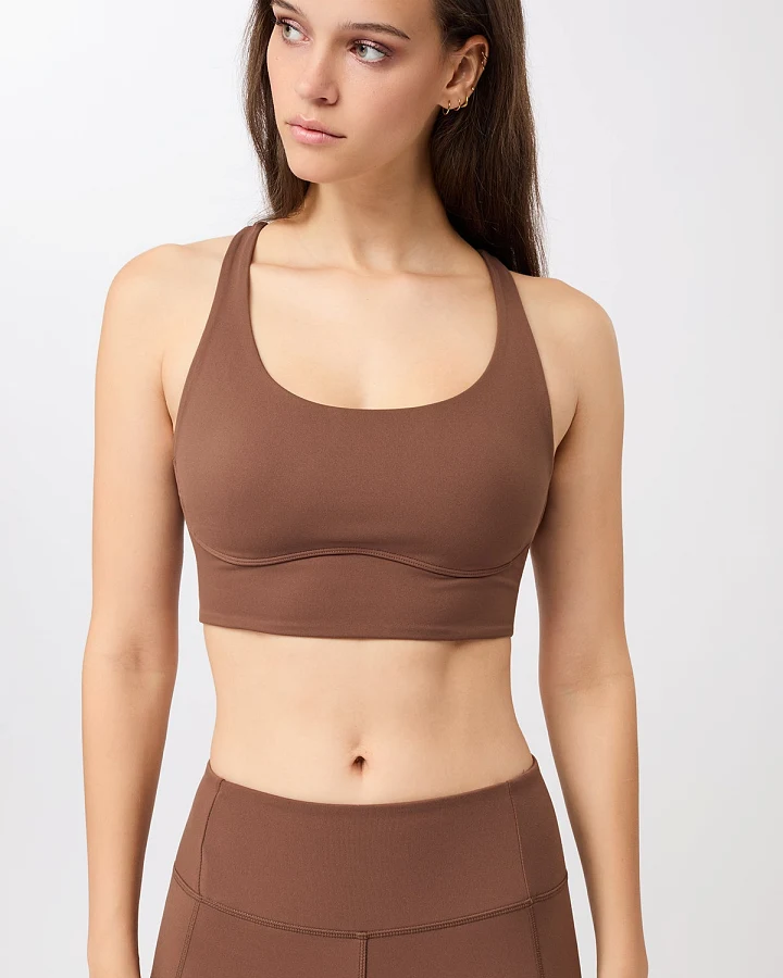 MANDALA Damen vegan Sport-Bh Wilderness Braun