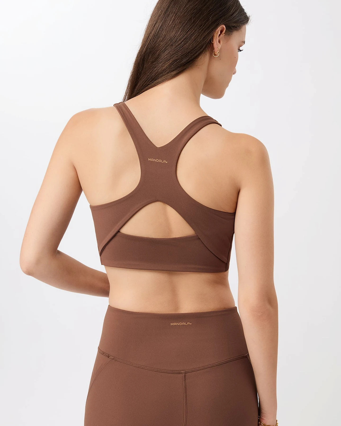 MANDALA Damen vegan Sport-Bh Wilderness Braun – Ansicht 2