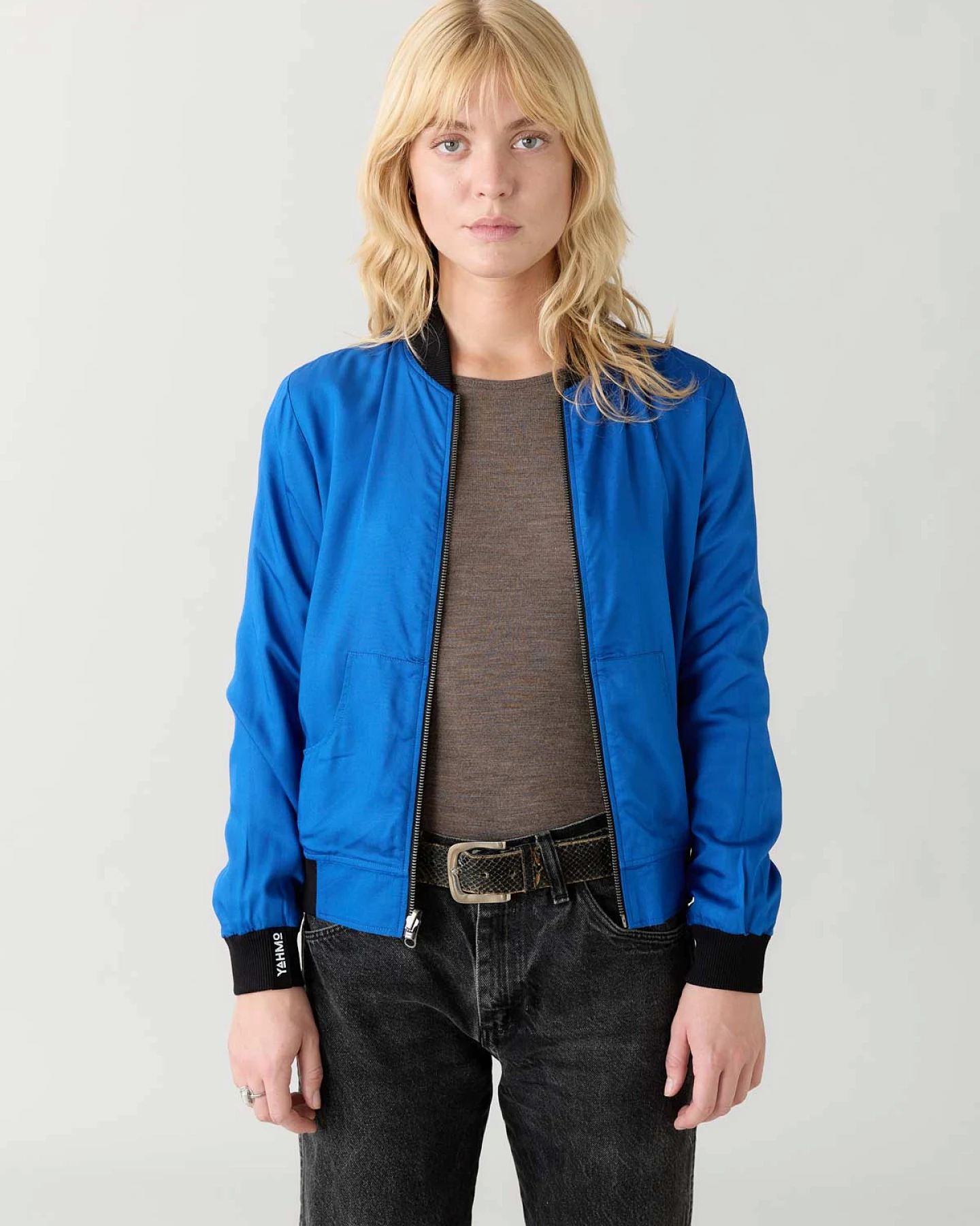 Yahmo Damen vegan Jacke Bomber Reversible Ruth Metropolis/Blue – Ansicht 2