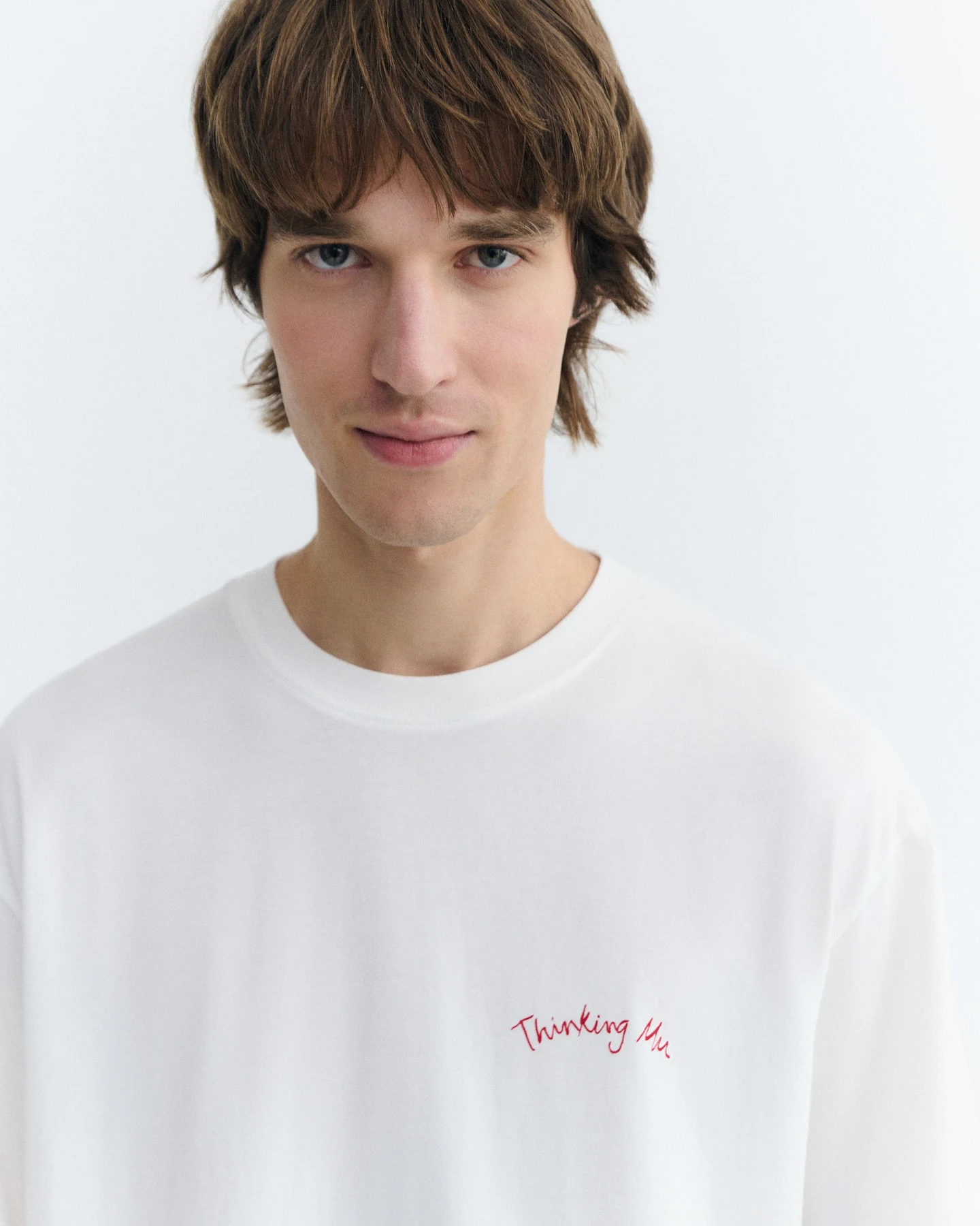 Thinking MU Herren vegan T-Shirt Aaron Patched Lobster Rücken Weiß – Ansicht 2