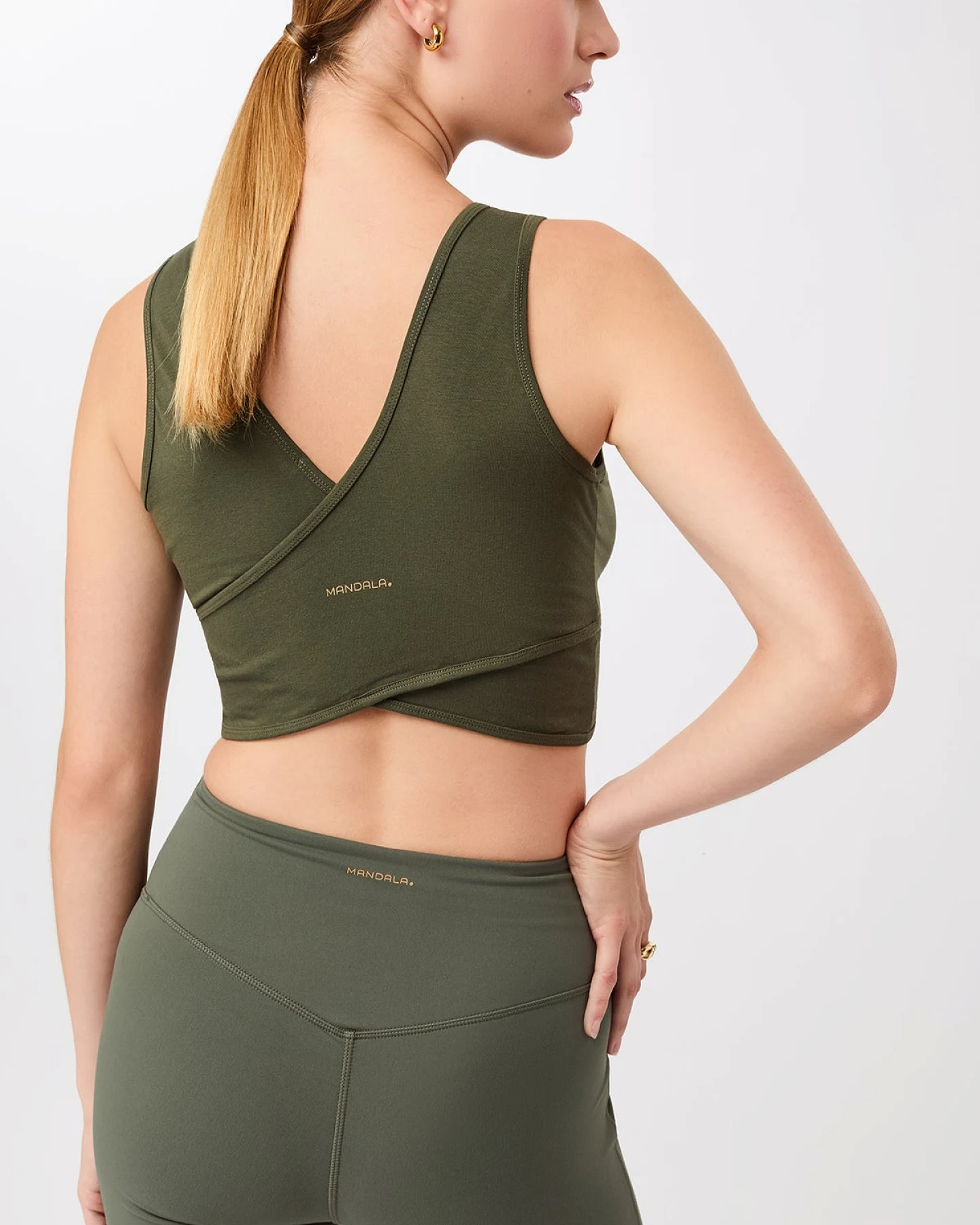 MANDALA Damen vegan Sport-Bh Pilates Leaf – Ansicht 2