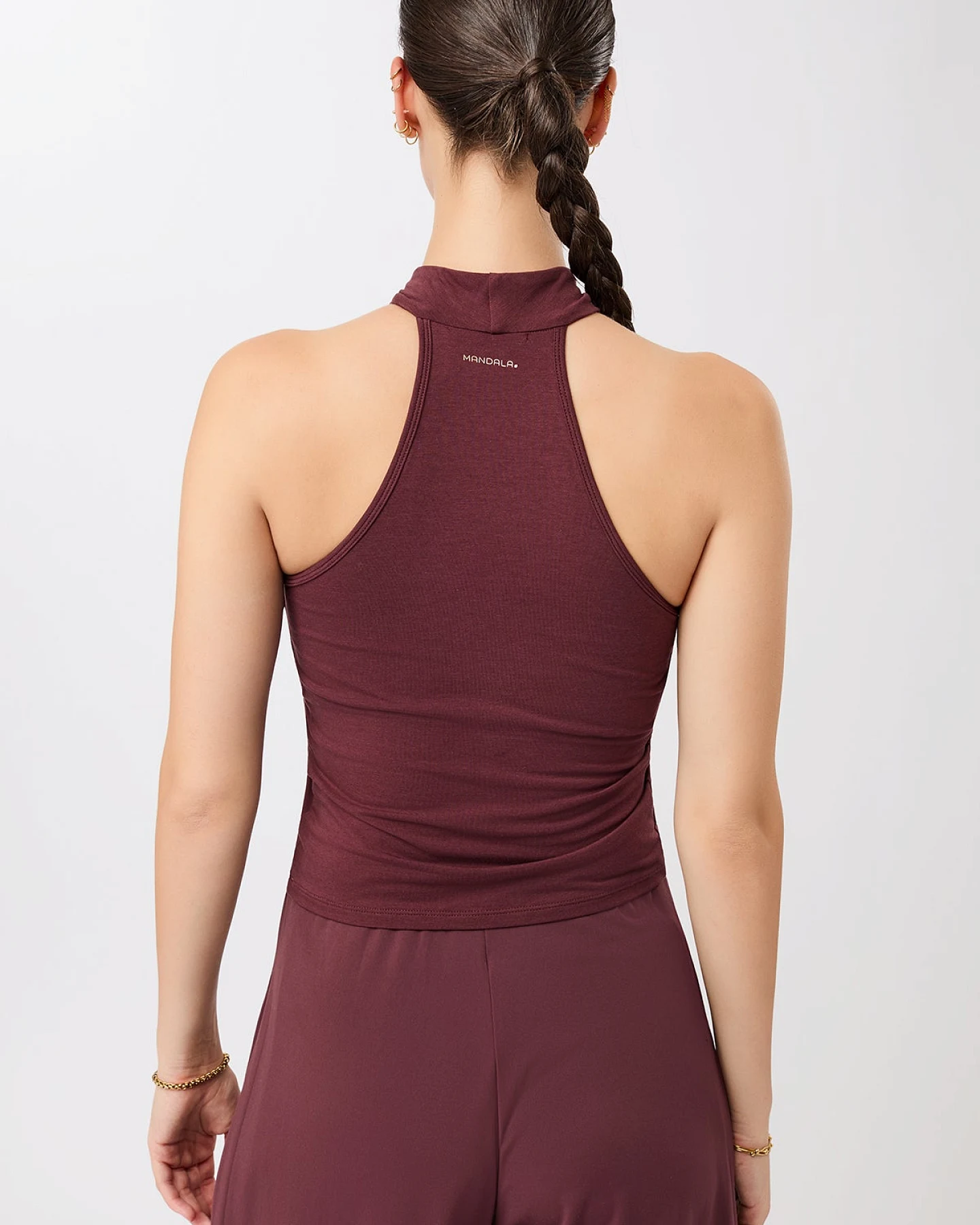 MANDALA Damen vegan Top Tania Rubinrot – Ansicht 2