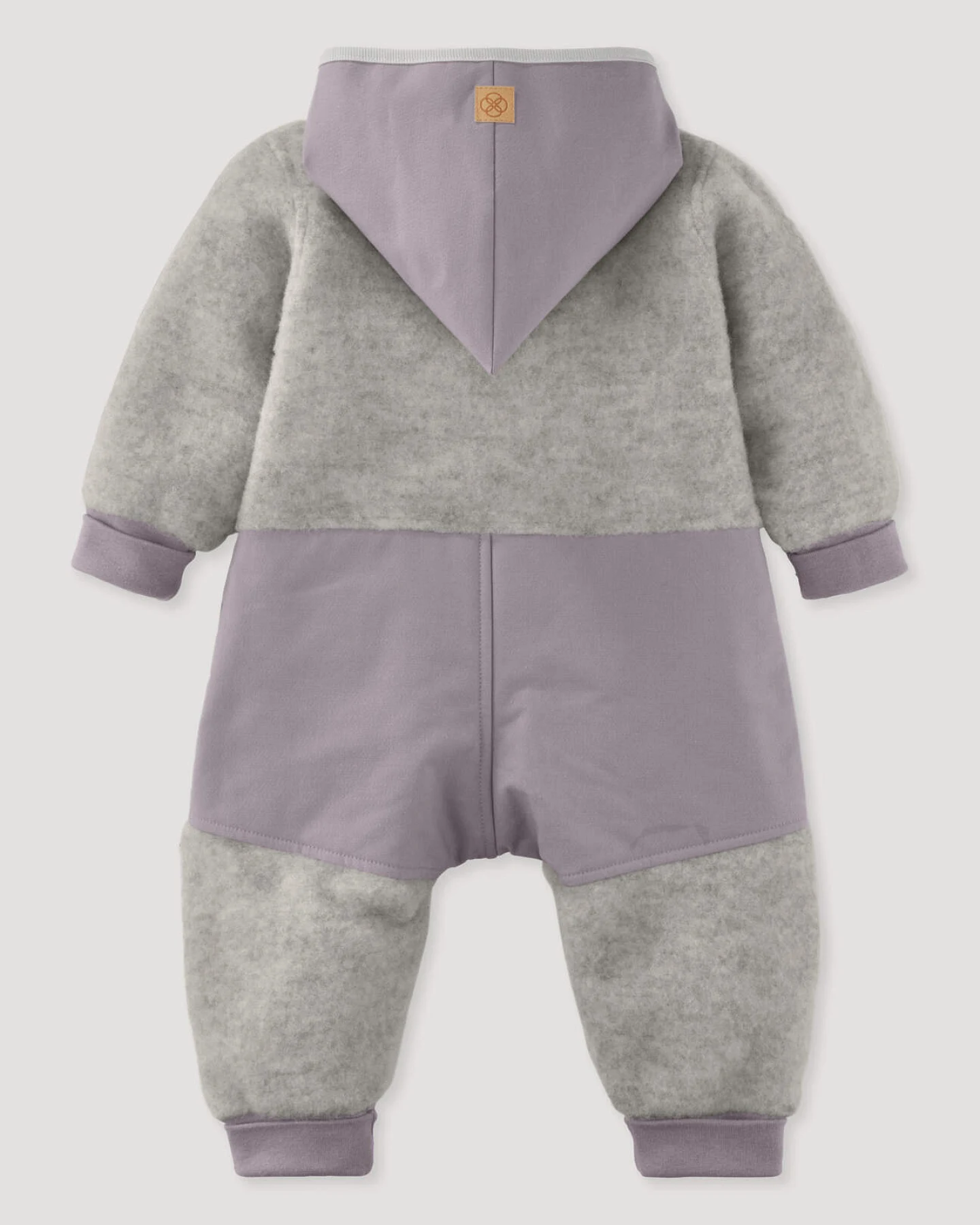 hessnatur Baby Wollfleece Overall aus Bio-Merinowolle mit Softshell - grau - Größe 74/80 – Ansicht 3