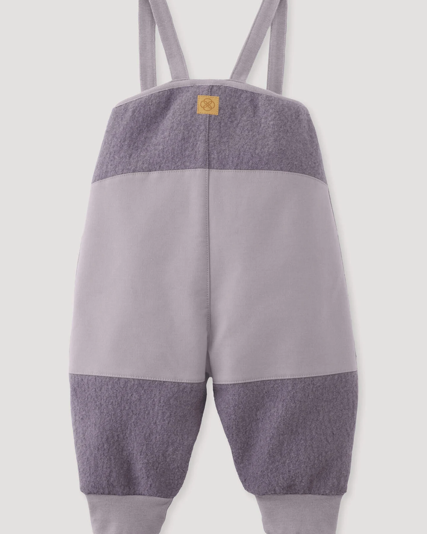 hessnatur Baby Wollwalk Latzhose aus Bio-Merinowolle mit Nature Shell - lila - Größe 74/80 – Ansicht 2